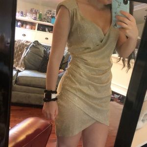 NWT gold sparkly size medium boutique dress